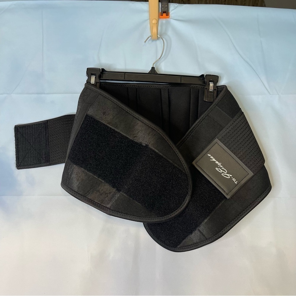Mid-rage waist support belt Color Black TW-JEiephau Size L 41.34-43.31" - Picture 6 of 9